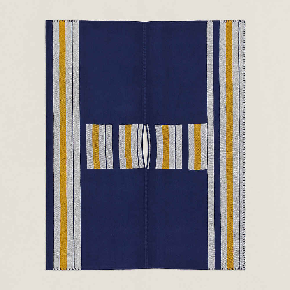 H Bayadere poncho blanket | Hermès USA